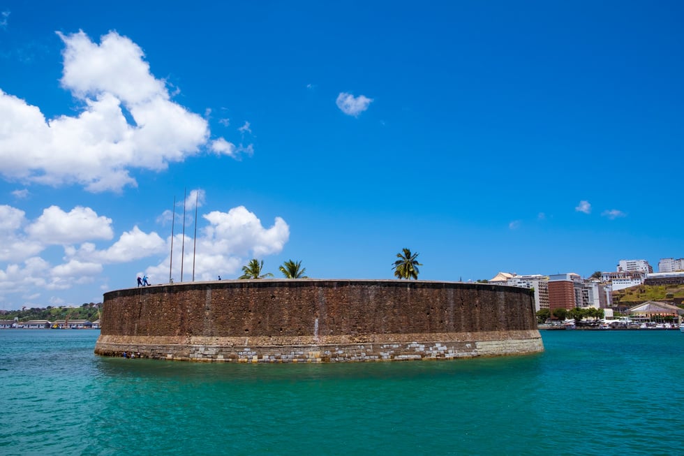 Forte Sao Marcelo fort in Salvador de Bahia